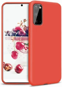 Samsung Galaxy S20 FE Kılıf İnce Mat Esnek Silikon - Kırmızı
