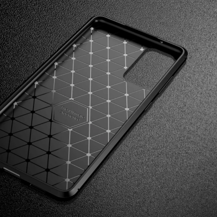Samsung Galaxy S20 FE Kılıf Karbon Serisi Mat Fiber Silikon Negro Kapak - Siyah