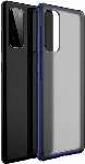 Samsung Galaxy S20 FE Kılıf Volks Serisi Kenarları Silikon Arkası Şeffaf Sert Kapak - Lacivert