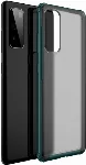 Samsung Galaxy S20 FE Kılıf Volks Serisi Kenarları Silikon Arkası Şeffaf Sert Kapak - Yeşil