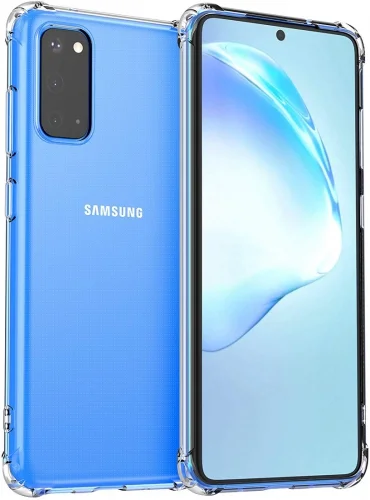 Samsung Galaxy S20 Kılıf Köşe Korumalı Airbag Şeffaf Silikon Anti-Shock