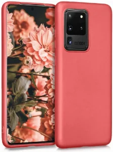 Samsung Galaxy S20 Ultra Kılıf İnce Mat Esnek Silikon - Kırmızı