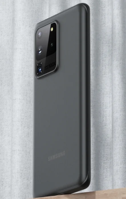 Samsung Galaxy S20 Ultra Kılıf Mat Şeffaf Esnek Kaliteli Ultra İnce PP Silikon  - Siyah
