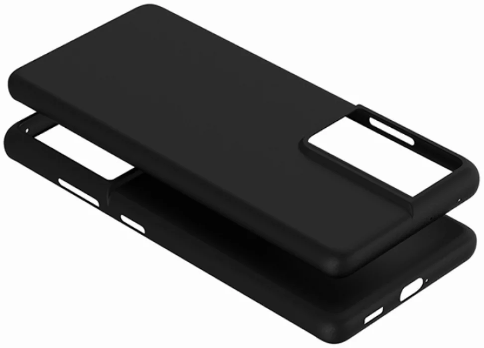 Samsung Galaxy S21 Ultra Kılıf Mat Esnek Kaliteli Ultra İnce PP Silikon 0.2mm - Siyah