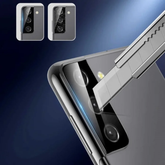 Samsung Galaxy S22 Ultra Kamera Lens Koruyucu Film 0.2mm - Siyah