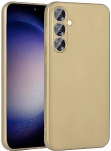 Samsung Galaxy S23 FE Kılıf İnce Mat Esnek Silikon - Gold