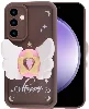 Samsung Galaxy S23 FE Kılıf Kamera Korumalı Figür Tasarımlı Kapya Kapak - Koyu Kahve