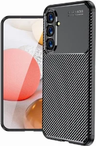 Samsung Galaxy S23 FE Kılıf Karbon Serisi Mat Fiber Silikon Negro Kapak - Siyah