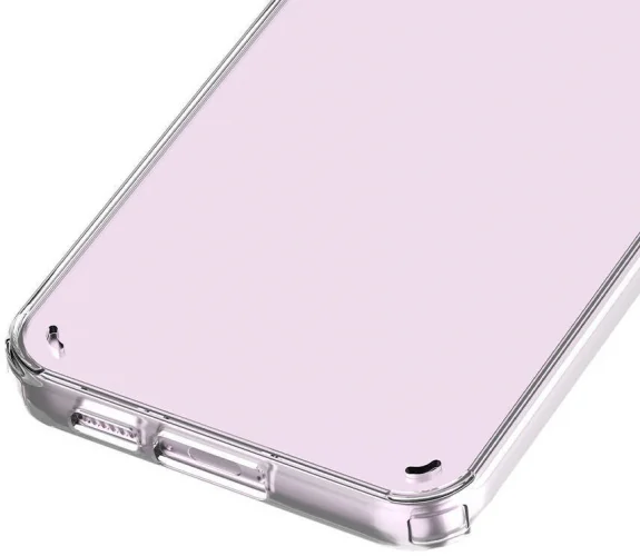 Samsung Galaxy S23 FE Kılıf Lux Korumalı Kenarları Silikon Arkası Sert Coss Kapak - Şeffaf