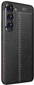 Samsung Galaxy S23 Plus Kılıf Deri Görünümlü Parmak İzi Bırakmaz Niss Silikon - Siyah