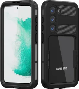Samsung Galaxy S23 Plus Kılıf Su Geçirmez Toza Dayanıklı IP68 Sertifikalı 360 Tam Koruma Kapak - Siyah