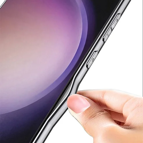 Samsung Galaxy S23 Ultra Kılıf Ultra İnce Kamera Korumalı PC + Deri Arka Yüzey X-Pro Kapak  - Siyah