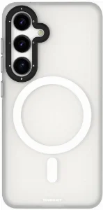 Samsung Galaxy S24 Kılıf Magsafe Şarj Özellikli Youngkit Hidden Sand Serisi Kapak - Beyaz