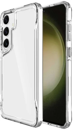 Samsung Galaxy S24 Kılıf Şeffaf TPU Kenarları Esnek Crystal T-Max Kapak - Şeffaf