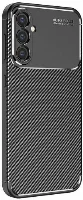 Samsung Galaxy S24 Plus Kılıf Silikon Parmak İzi Bırakmayan Karbon Soft Negro Kapak - Siyah