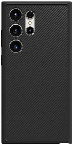 Samsung Galaxy S24 Ultra Kılıf Magsafe Şarj Özellikli Karbon Fiber Görünümlü T-Karbon Kapak - Siyah