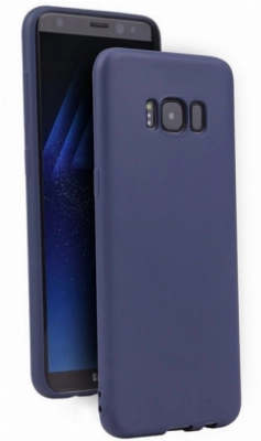 Samsung Galaxy S8 Kılıf İnce Soft Mat Renkli Esnek Silikon Kapak - Lacivert