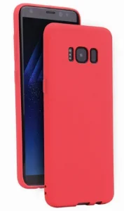 Samsung Galaxy S8 Plus Kılıf İnce Mat Esnek Silikon - Kırmızı