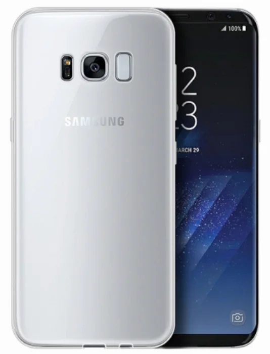 Samsung Galaxy S8 Plus Kılıf Ultra İnce Kaliteli Esnek Silikon 0.2mm - Şeffaf