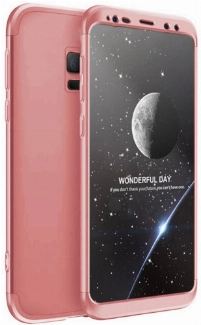 Samsung Galaxy S9 Kılıf 3 Parçalı 360 Tam Korumalı Rubber AYS Kapak  - Rose Gold