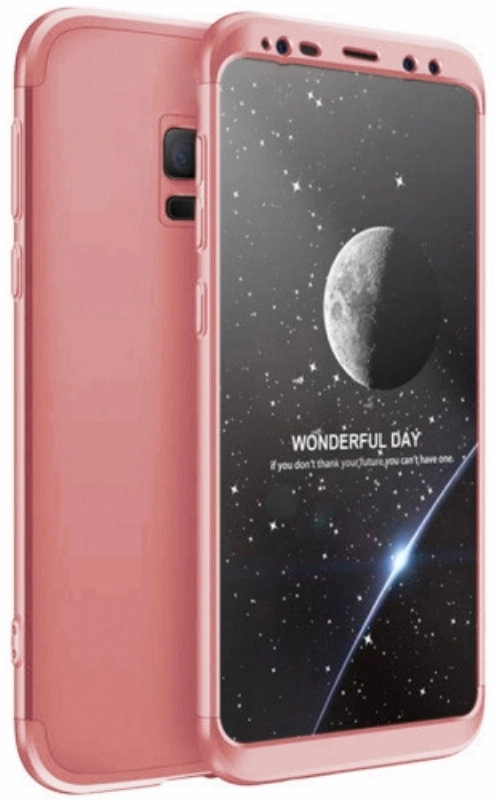 Samsung Galaxy S9 Kılıf 3 Parçalı 360 Tam Korumalı Rubber AYS Kapak  - Rose Gold