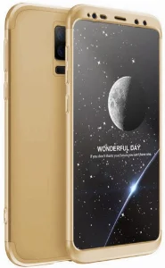 Samsung Galaxy S9 Plus Kılıf 3 Parçalı 360 Tam Korumalı Rubber AYS Kapak  - Gold