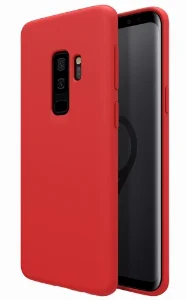 Samsung Galaxy S9 Plus Kılıf İnce Mat Esnek Silikon - Kırmızı