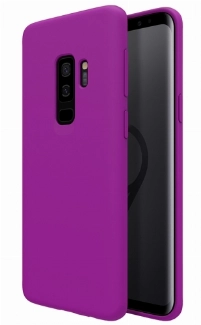 Samsung Galaxy S9 Plus Kılıf İnce Soft Mat Renkli Esnek Silikon Kapak - Mor