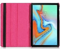 Samsung Galaxy Tab A 10.5 (T590) Tablet Kılıfı 360 Derece Dönebilen Standlı Kapak - Pembe