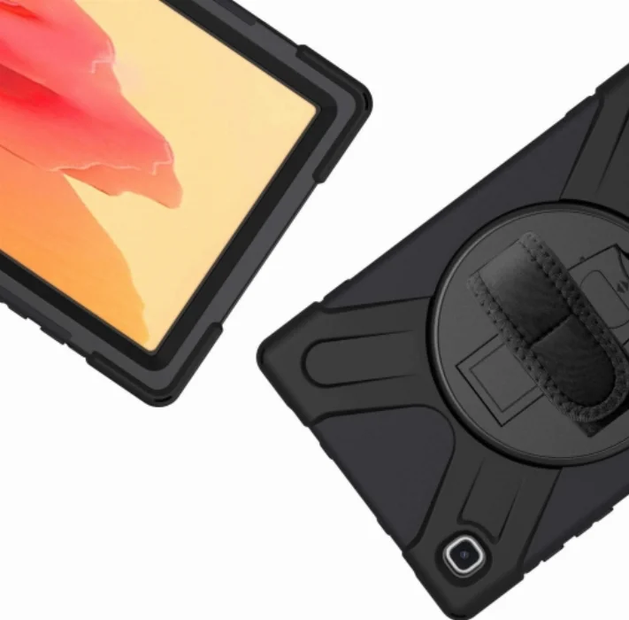 Samsung Galaxy Tab A7 T500 Kılıf Zore Defender Tablet Silikon - Siyah