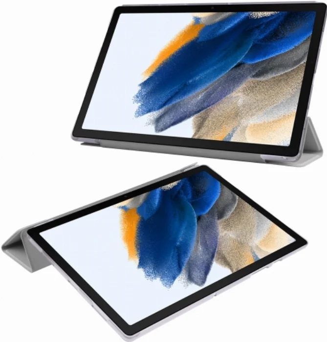 Samsung Galaxy Tab A8 10.5 SM-X200 Tablet Kılıfı Standlı Smart Cover Kapak - Gri