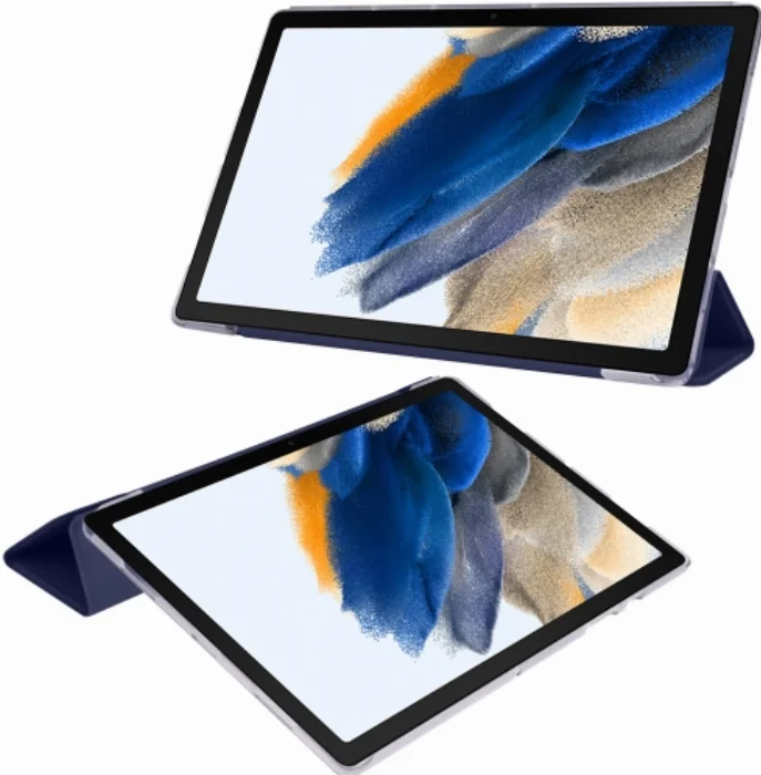 Samsung Galaxy Tab A8 10.5 SM-X200 Tablet Kılıfı Standlı Smart Cover Kapak - Lacivert