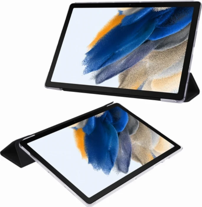 Samsung Galaxy Tab A8 10.5 SM-X200 Tablet Kılıfı Standlı Smart Cover Kapak - Siyah