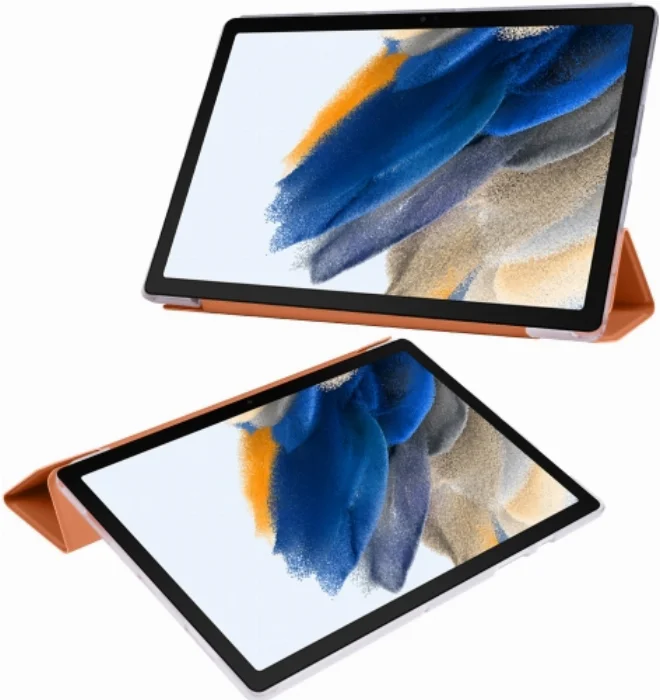 Samsung Galaxy Tab A8 10.5 SM-X200 Tablet Kılıfı Standlı Smart Cover Kapak - Turuncu