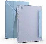 Samsung Galaxy Tab A8 10.5 SM-X200 Tablet Kılıfı Standlı Tri Folding Kalemlikli Silikon Smart Cover - Mavi