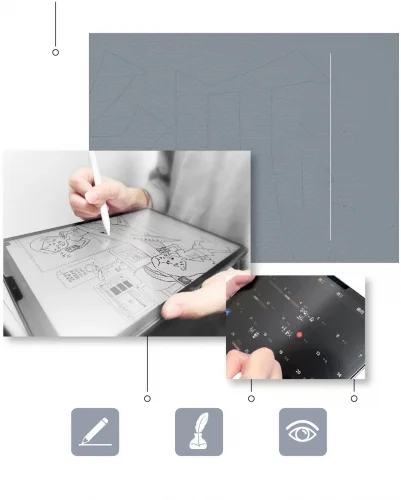 Samsung Galaxy Tab A9 Plus Ekran Koruyucu Parmak İzi Bırakmayan Çizim İçin Kağıt Hissi Paper-Like Serisi - Şeffaf