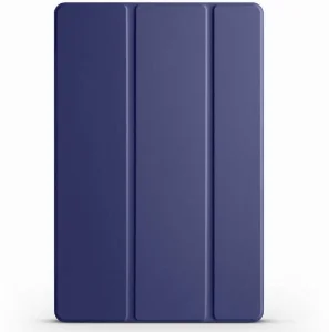 Samsung Galaxy Tab A9 Plus Tablet Kılıfı Akıllı Uyku Modlu Standlı Şeffaf Smart Cover Kapak - Lacivert