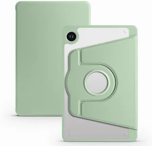 Samsung Galaxy Tab A9 Plus Tablet Kılıfı Termik Kalem Bölmeli Dönebilen Standlı Kapak - Yeşil