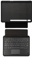 Samsung Galaxy Tab S10  Klavyeli Kılıf Zore Border Keyboard Bluetooh Bağlantılı Standlı Tablet Kılıfı - Siyah