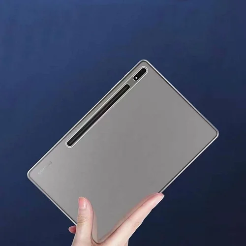 Samsung Galaxy Tab S10 Ultra 14.6 Kılıf Şeffaf Kenarları Airbag Anti-Shock Kapak - Şeffaf