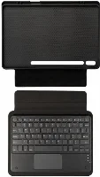 Samsung Galaxy Tab S10 Ultra 14.6 Klavyeli Kılıf Zore Border Keyboard Bluetooh Bağlantılı Standlı Tablet Kılıfı - Siyah