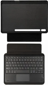 Samsung Galaxy Tab S10 Ultra 14.6 Klavyeli Kılıf Zore Border Keyboard Bluetooh Bağlantılı Standlı Tablet Kılıfı - Siyah