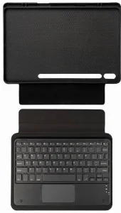 Samsung Galaxy Tab S8 Plus X800 Klavyeli Kılıf Zore Border Keyboard Bluetooh Bağlantılı Standlı Tablet Kılıfı - Siyah