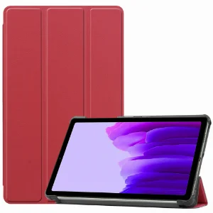 Samsung Galaxy Tab S8 Plus X800 Tablet Kılıfı Standlı Smart Cover Kapak - Kırmızı
