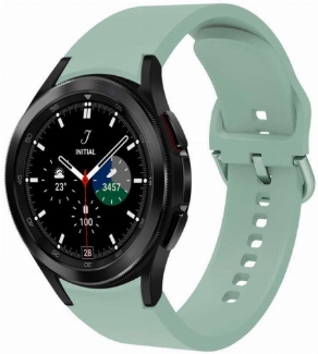 Samsung Galaxy Watch 4 Classic 42mm Silikon Kordon Tokalı Kademeli KRD-50 Kayış - Açık Yeşil