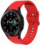 Samsung Galaxy Watch 4 Classic 42mm Silikon Kordon Tokalı Kademeli KRD-50 Kayış - Kırmızı