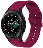 Samsung Galaxy Watch 4 Classic 42mm Silikon Kordon Tokalı Kademeli KRD-50 Kayış - Mürdüm