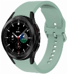 Samsung Galaxy Watch 4 Classic 46mm Silikon Kordon Tokalı Kademeli KRD-50 Kayış - Açık Yeşil