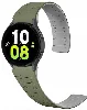 Samsung Galaxy Watch 5 40mm Kordon Çizgili Desenli Silikon KRD-111 Kordon - Yeşil