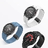 Samsung Galaxy Watch 5 40mm Silikon Kordon Zore KRD-84 Soft Pürüzsüz Metal Toka - Koyu Gri